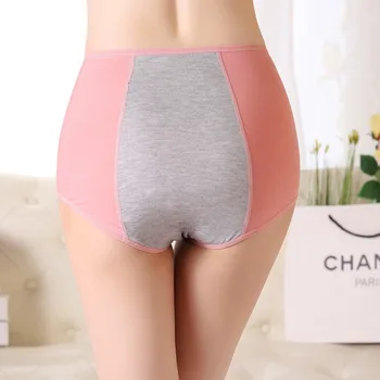 Aukštas juosmuo Didelio dydžio viskozės periodo kelnės Menstruaciniai nepralaidūs apatiniai drabužiai
