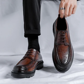 Aukštos kokybės odiniai laisvalaikio batai Vyrai Pavasario mada Oksfordo batai Vyrai Suaugusieji Verslo suknelė Komfortas Neslidūs Oficialūs vyrai Oksfordas