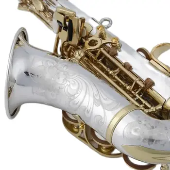 Aukščiausios klasės balto vario sidabru dengtas 9937 originalios struktūros B klavišų lenkimas aukšto tono saksofono profesionalaus lygio tonas SAX