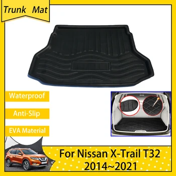 Automobiliniai bagažinės kilimėliai Nissan X-Trail T32 Accsesories 2014~2021 Neperšlampamas galinis bagažinės padėklas Krovininis FLoor kilimas 2015 2017 2019 2020