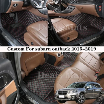 Automobiliniai grindų kilimėliai Subaru Outback 2015-2019 Oda visiems sezonams Neperšlampami kilimėliai Individualūs kilimų priedai