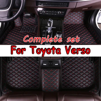Automobiliniai grindų kilimėliai Toyota Verso penkioms sėdynėms 2011 2012 2013 2014 2015 2016 2017 Individualūs pėdų pagalvėlės Kilimų dangčio interjero aksesuarai