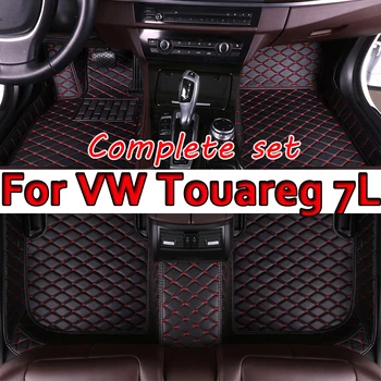 Automobiliniai grindų kilimėliai VW Volkswagen Touareg 7L 2002 ~ 2009 5saet vandeniui atsparus apsauginis padas Car Matt Tapetes Automovil automobilių priedai