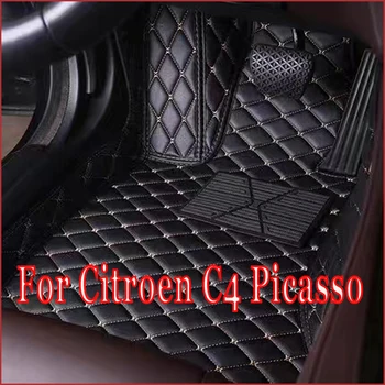 Automobiliniai kilimėliai Citroen Grand C4 Picasso SpaceTourer 7seat 2014~2020 Neslidus odinis kilimėlis Kilimėliai Padėklai Interjero dalys Automobilių aksesuarai