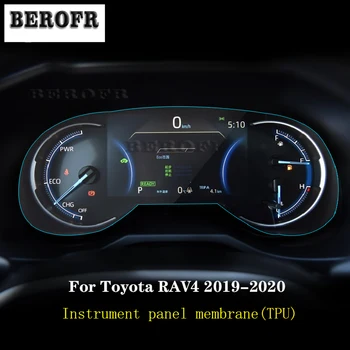 Automobilio salonas Prietaisų skydelio membranos LCD ekranas TPU apsauginė plėvelė Apsauga nuo įbrėžimų Priedai Refit Toyota RAV4 2019-2023