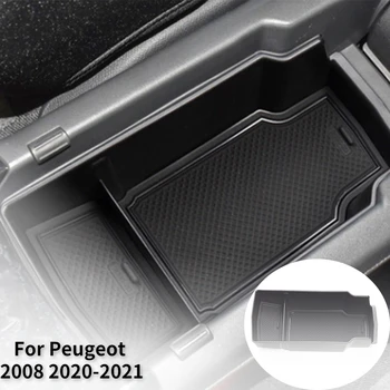 Automobilio salono apdailos konsolės porankis konteinerių laikymo dėžutės stilius Peugeot 2008 2020-2021 automobilių permontavimo priedai
