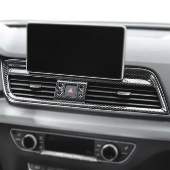 Automobilio stilius Audi Q5 Q5L FY 2018-2021 LHD ABS anglies pluošto centrinė konsolė Oro kondicionieriaus šoninis oro išleidimo angos rėmo dangtelis