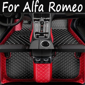 Automobilių grindų kilimėliai Alfa Romeo Stelvio 2017 2018 2019 2020 Custom auto foot Pads automobilio kiliminė danga