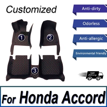 Automobilių grindų kilimėliai Honda Accord(10th GEN. Non-hybrid)2018-2021 2019 Custom Auto Foot Pads Automobile Carpet Cover priedai
