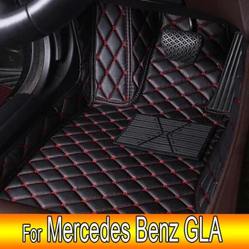 Automobilių grindų kilimėliai Mercedes Benz GLA 2019 2018 2017 2016 2015 2014 kilimai Individualus automatinis stilius Interjero aksesuarai Kojų pagalvėlės