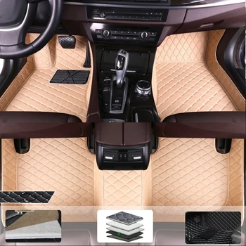 Automobilių grindų kilimėliai Mitsubishi Colt Plus 2010-2018 2019 2020 Custom Auto Foot Pads Leather Waterproof Carpet Interjero aksesuarai