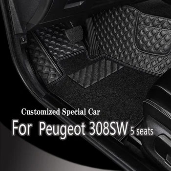 Automobilių grindų kilimėliai Peugeot 308SW (Penkios vietos)2009 2010 2011 2012 2013 2014 2015 2016 Individualios automatinės pėdų pagalvėlės