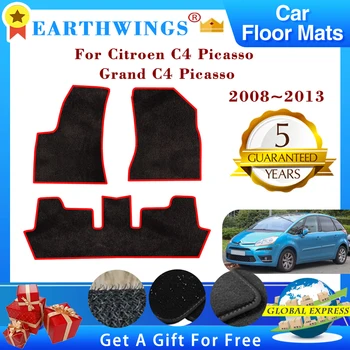 Automobilių grindų kilimėliai Pėdų pagalvėlė Citroen C4 Picasso Grand C4 5 vietų 2008~2013 2010 Pėdų kilimėliai Kilimėliai Paneliniai kilimėliai Kilimėliai Trinkelės Auto priedai