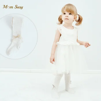 Baby Girl Princess Cotton Bow Pėdkelnės Tuščiaviduriai Kūdikis Mažylis Vaikas Minkštos kojinės Kojinės Pavasaris Rudens kojinės 1-5Y