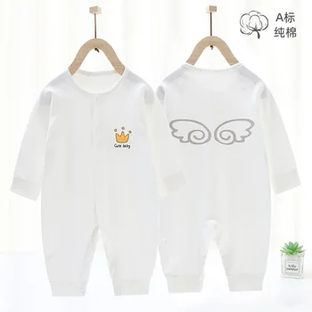 Baby Onesie Rudens nauji apatiniai drabužiai Medvilniniai drabužiai ilgomis rankovėmis Vyriški ir moteriški drabužiai kūdikiams Nuskaitymo drabužiai Naujagimių drabužiai