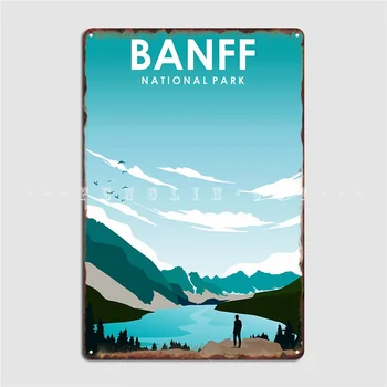 Banfo nacionalinio parko plakatas Metalo plokštelių klubas Baras Klasikinis klubas Namų plokštelės Skardos ženklo plakatai