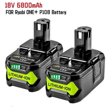 Batterie für Ryobi 18V 6800mAh Hohe Kapazität Lithium-Batterie für Ryobi ONE + P102 p103 P104 P105 P107 Akumuliatoriniai elektriniai įrankiai