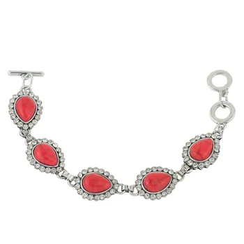 Beautiful Tear Drop apyrankės: sukurtos raudonos prašmatnios grandinėlės apyrankės & Bangles moterims Fasion Jewellery S281