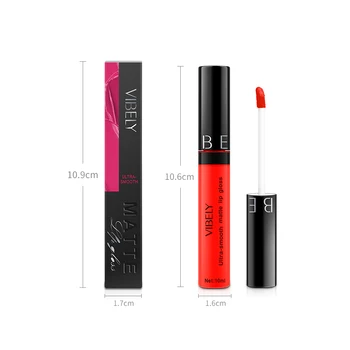 Beauty Long Lasting Hydrating Formula Makeup Lip Gloss Set Matte Waterproof Formula Cosmetics Waterproof Lip Gloss Full Cover