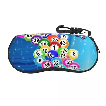 Bingo Balls Shell akiniai Case Women Men Fashion Paper Game Key Case Solar Glasses Box Pouch