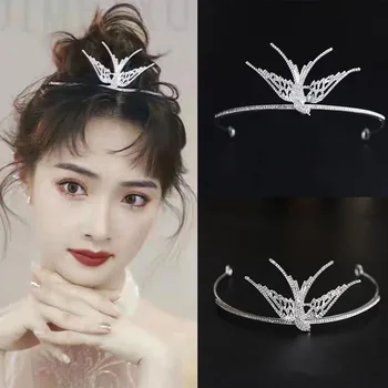 Bird Designs Princess Headband Crown Girls Tiaras Hair Jewelry Party 16 Birthday Diadem Headpieces Accessories