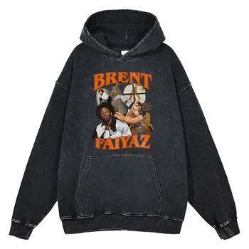 Brent Faiyaz grafiniai gobtuvai Hip Hop Vyrai Moterys Gatvės drabužiai Rudens kokybės medvilnė Vintažiniai oversized megztiniai