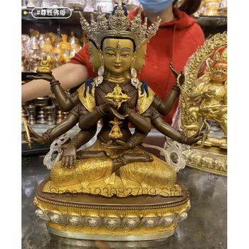 budizmas Aukštos kokybės Tibeto šventyklos auksavimas Guru Namgyalma vijaya Buda Motinos varinė statula HOME efektyvi apsauga