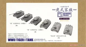 BUNKER SP70010 1/700 WWII Tiger I tankas (plastikinis modelis)
