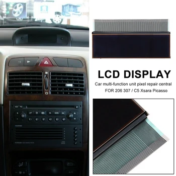 Car Central Navigator LCD ekranas skirtas Peugeot 206 307 Citroen C5 Xsara Picasso daugiafunkcio bloko pikselių remontui