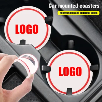 Car Coasters PVC Transparent Anti Slip Cup Kilimėliai Dacia Duster Dokker Logan Lodgy Sandero Stepway 2021 Dokker MCV priedai