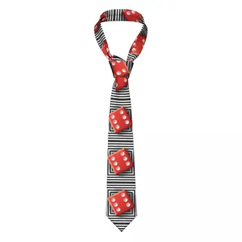 Casual Arrowhead Skinny Red Dice Diamonds Circless Necktie Slim Tie For Men Man Accessories Simplicity For Party Formal Tie