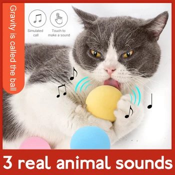 Cat Ball Toys Smart Automatic Rolling Cat Žaislai katėms Mokymas Savarankiškai judantis kačiukas Mankštos žaislai Naminių gyvūnėlių priedai