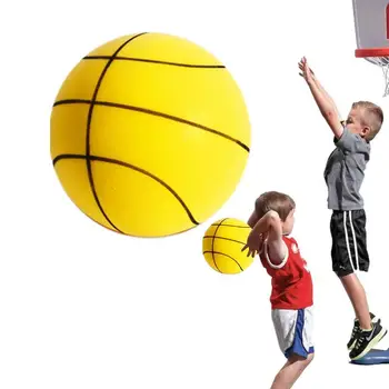 Child Bouncy Ball Daugiaspalvis tylus krepšinio žaislas Vidinis nutildytas minkštas putų kamuolys Kempinė slient Bouncy Kūdikių kamuoliukai Žaisti namuose