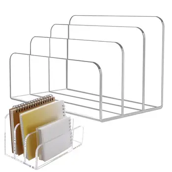 Clear File Organizer for Desk Clear Acrylic Vertical File Holder Office Desk Organizer For Books Binders Emails Clear File