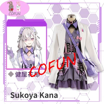 COFUN [Pritaikyta]Nijisanji Vtuber Sukoya Kana Cosplay Costyme suknelė Moterų apranga Karštas žaidimas 2022 Anime kostiumas Puikus vaidmenų žaidimas