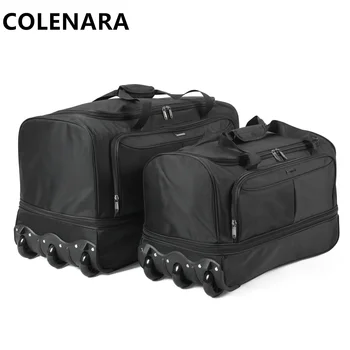 COLENARA Didelės talpos bagažas naujas vyriškas Oksfordo audinys sulankstomas vandeniui atsparūs vežimėlio krepšiai moterys 28 colių 32 colių riedėjimo lagaminas