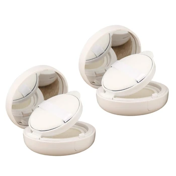 Cosmetic Makeup Case Container with Powders Sponges Mirror for BB Cream