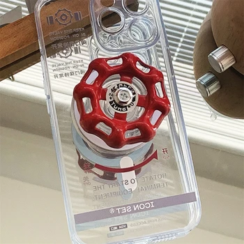 Creative 3D vandens vožtuvo magnetinio stovo laikiklis Mielas juokingas Akrilo telefono rankena Tok nuimamas laikiklis Magsafe telefono palaikymui