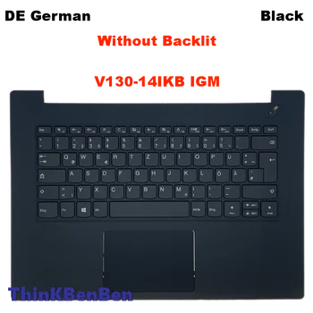 DE Vokiška klaviatūra su didžiosiomis raidėmis Palmrest Shell dangtelis Lenovo V130 14IKB 14IGM nešiojamam kompiuteriui 5CB0R39228