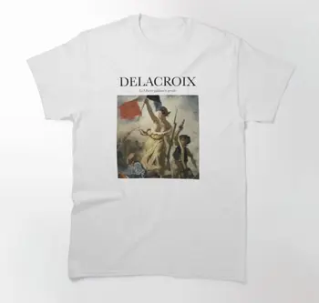 Delacroix Liberty Leading the People Painting Marškinėliai - Art T marškinėliai -