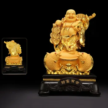 Derva Maitreya Budos dekoratyvinė statula,kinų didelis pilvas juokiasi Budos statula,Namų svetainė namukas laimingų amatų dovanos