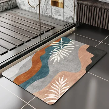 Diatominis purvo grindų kilimėlis, vonios kambario neslystantis pėdų kilimėlis