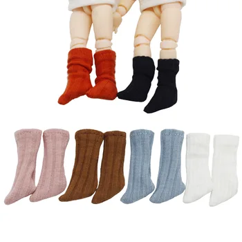 Didmeninė prekyba 1Pairs Candy Color Doll Solid Sock ob11 Trumpos kojinės lėlių batams Kojinės Priedai tinka 1/12 Bjd,obitsu, ob11, Molly