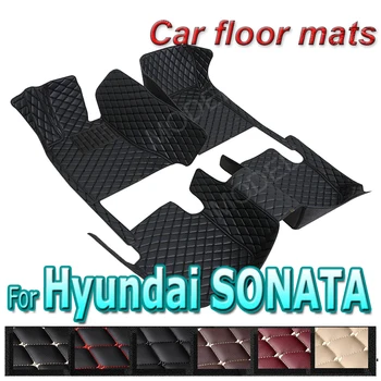 Dirbtinės odos individualūs automobilių grindų kilimėliai Hyundai SONATA 2015-2018 Interjero detalės Automobilių aksesuarai