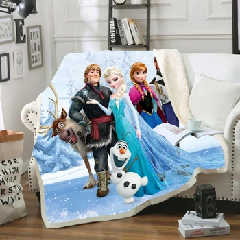 Disney Frozen Princess Olaf Antklodė Pliušinė antklodė Mesti sofai Lovos užvalkalas Vienvietė dvigulė patalynė Baby Boys Girls Vaikų dovanos