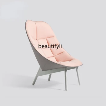 Dizaineris Hale kėdė FRP žiedlapių laisvalaikio kušetė Ventiliatoriaus formos viešbučio miegamojo atlošas Širdies formos kėdė viengulė sofa kėdė
