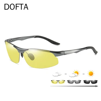 DOFTA Fotochrominiai poliarizuoti akiniai nuo saulės Vyrai Aliuminis Magnis Vairavimo akiniai Vyriškas dienos naktinis matymas Vairuotojo akiniai Geltoni 518