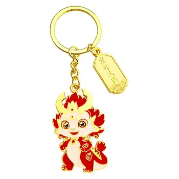 Drakono raktų pakabukas 2024 Kinų zodiako drakono raktų pakabukas Mielas Feng Shui raktų pakabukas Kūrybinė Naujųjų metų dovana arba raktai Automobilių krepšio dekoras