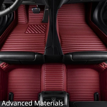 dryžuotas Pu odos individualus automobilių grindų kilimėlis BMW 7 serijos E65 2001-2008 metai Interjero detalės Automobilių aksesuarai Kilimas