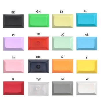 DSA Keycap Blank Blank Personality Supplement 1.5U Keycaps 10 Pieces Multi Color B0KA